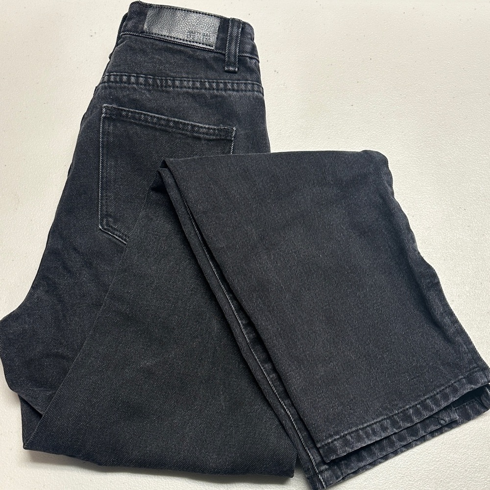 Nasty Gal Straight Leg Black Denim Jeans